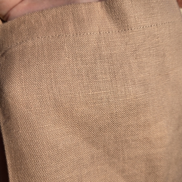 Shona Joy paper bag waist linen shorts 8 Tan - Picture 9 of 12
